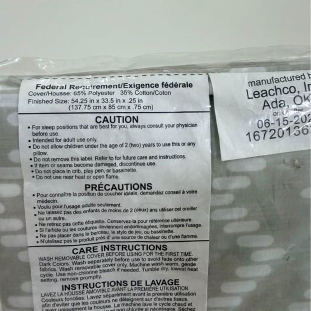 NWT Leachco MaternAlign Cover contour body pillow - Picture 4 of 4